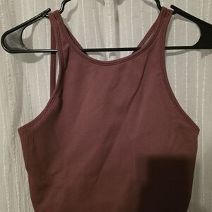 Women's Ribbed Tank Top - Mauve
